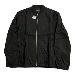 Club Monaco Summer Linen Bomber Jacket Black Mens S NWT $198 MSRP
